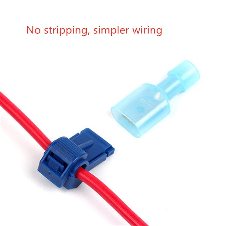 Almeja de terminal de cable rápido sin cables de rotura rápida tipo T de 10 piezas