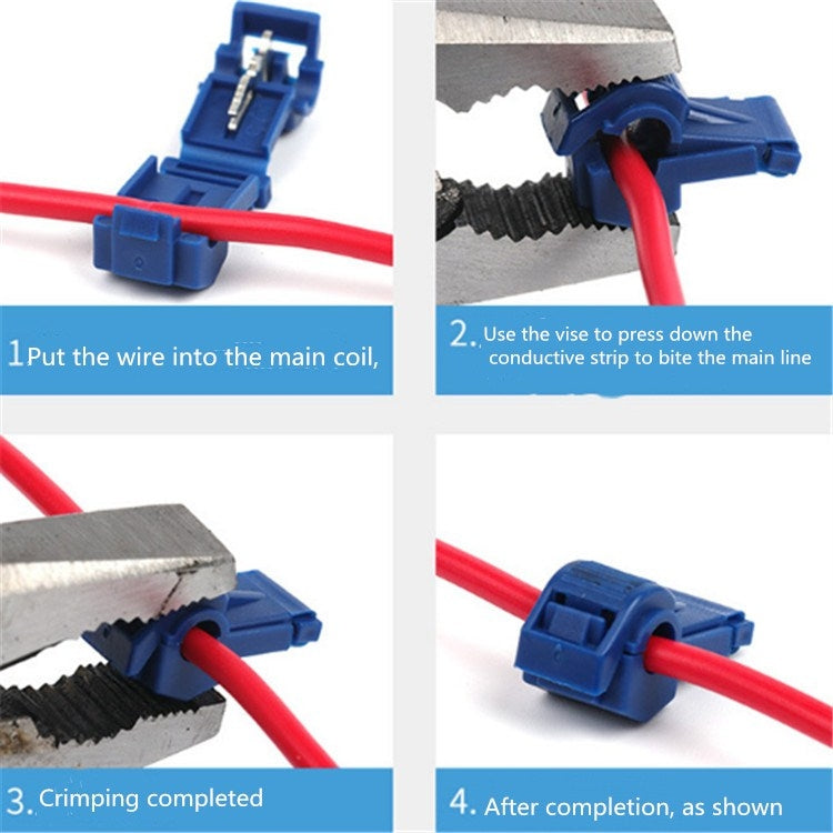 Almeja de terminal de cable rápido sin cables de rotura rápida tipo T de 10 piezas