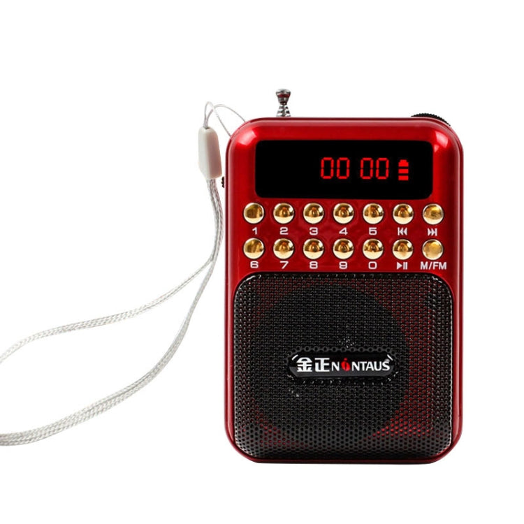 Altavoz receptor de radio FM recargable portátil, compatible con tarjeta USB/TF/reproductor de música MP3