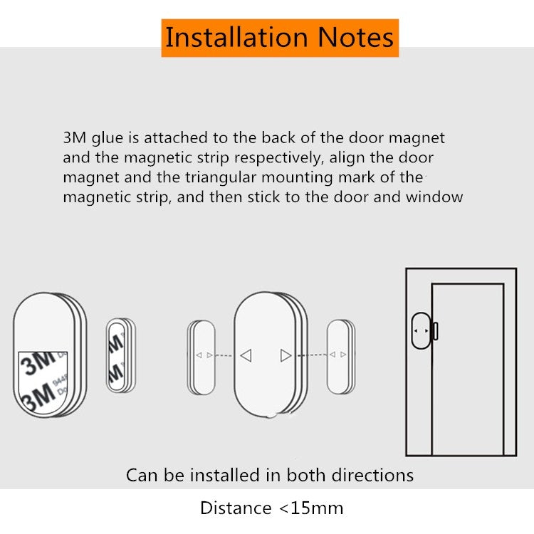 MC-03 Alarma antirrobo multifunción para puertas y ventanas de 130 dB con 5 modos