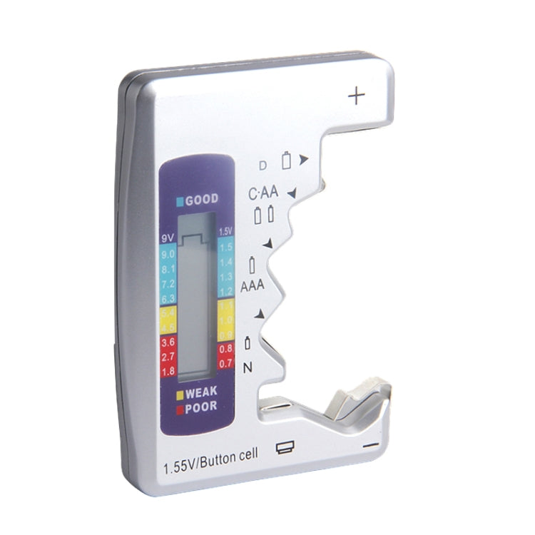 Probador de batería Detector de combustible de batería para medidor de voltaje digital C / D / N / 9V / AA / AAA / 1.5V