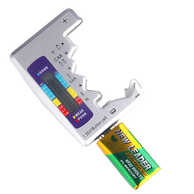 Probador de batería Detector de combustible de batería para medidor de voltaje digital C / D / N / 9V / AA / AAA / 1.5V
