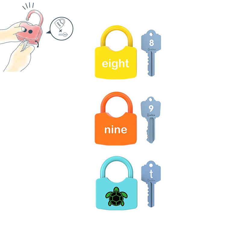 Juguetes educativos tempranos con cerradura alfanumérica y numérica para niños, entrega de estilo aleatorio, 3 PCS, 4 PCS, 6 PCS, 8 PCS, 10 PCS