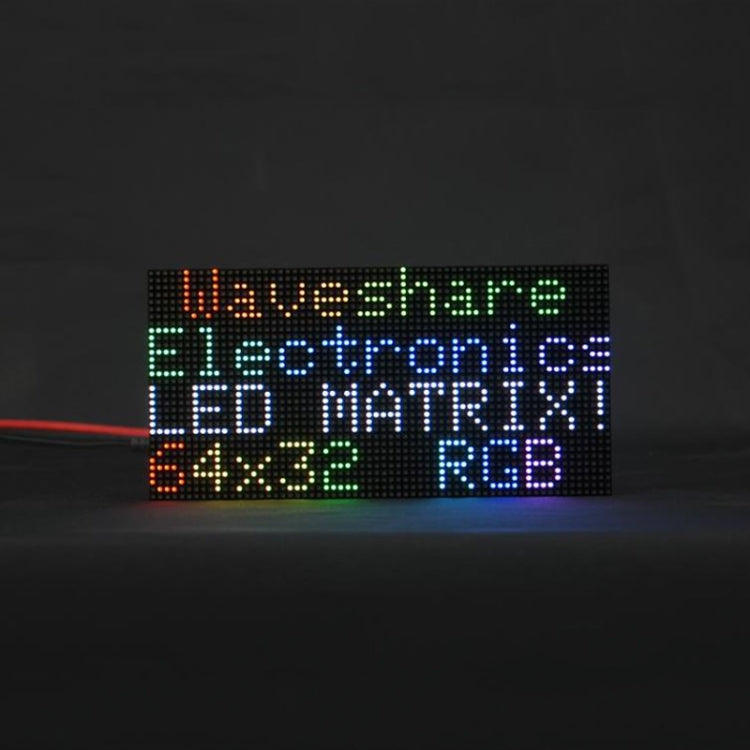 Panel de matriz LED a todo color Waveshare RGB, paso de 2,5 mm, 64 x 32 píxeles, brillo ajustable, 23707, 23707