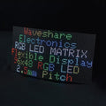 Panel de matriz LED a todo color RGB flexible Waveshare, paso de 2,5 mm, 96 x 48 píxeles, PCB flexible de brillo ajustable, 23709