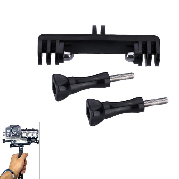 Soporte Doble con Adaptador de Montaje con Tornillo para GoPro