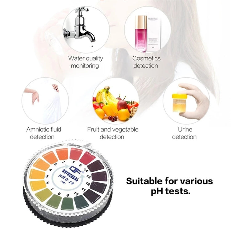 Papel para prueba de PH, 5 metros, 0-14, papel indicador de ácido alcalino para agua, orina, Saliva, prueba tornasol, kits de análisis de medición