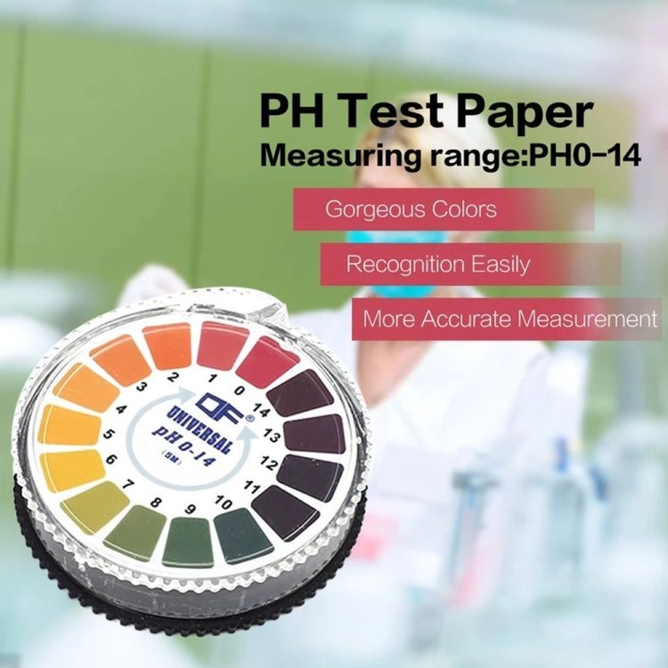 Papel para prueba de PH, 5 metros, 0-14, papel indicador de ácido alcalino para agua, orina, Saliva, prueba tornasol, kits de análisis de medición