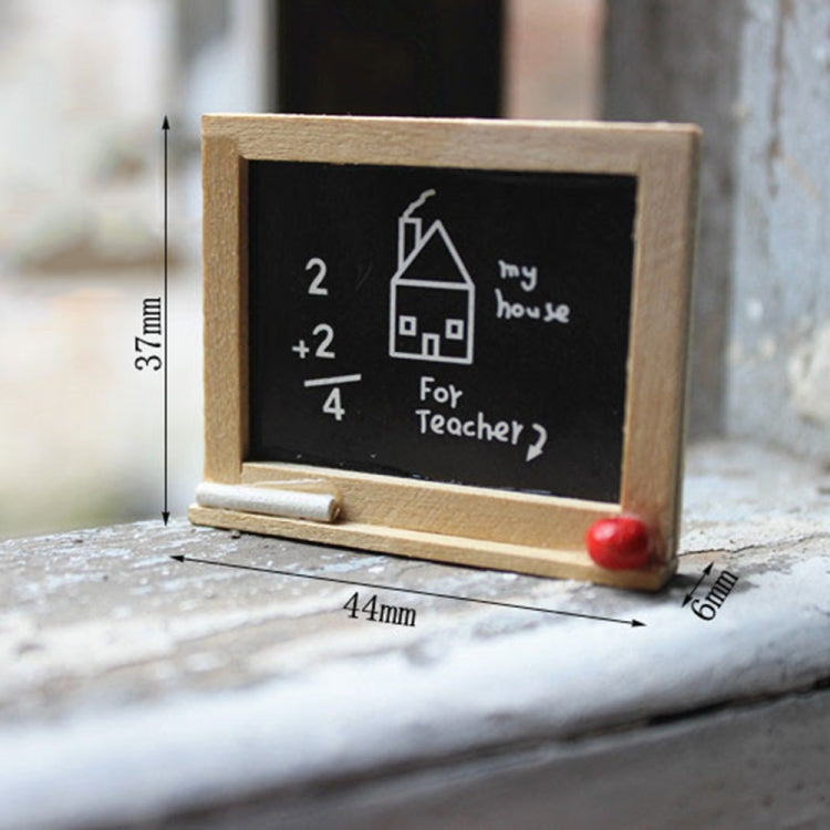 Casa de muñecas accesorios en miniatura pizarra de madera modelo de juguete, Wooden Blackboard
