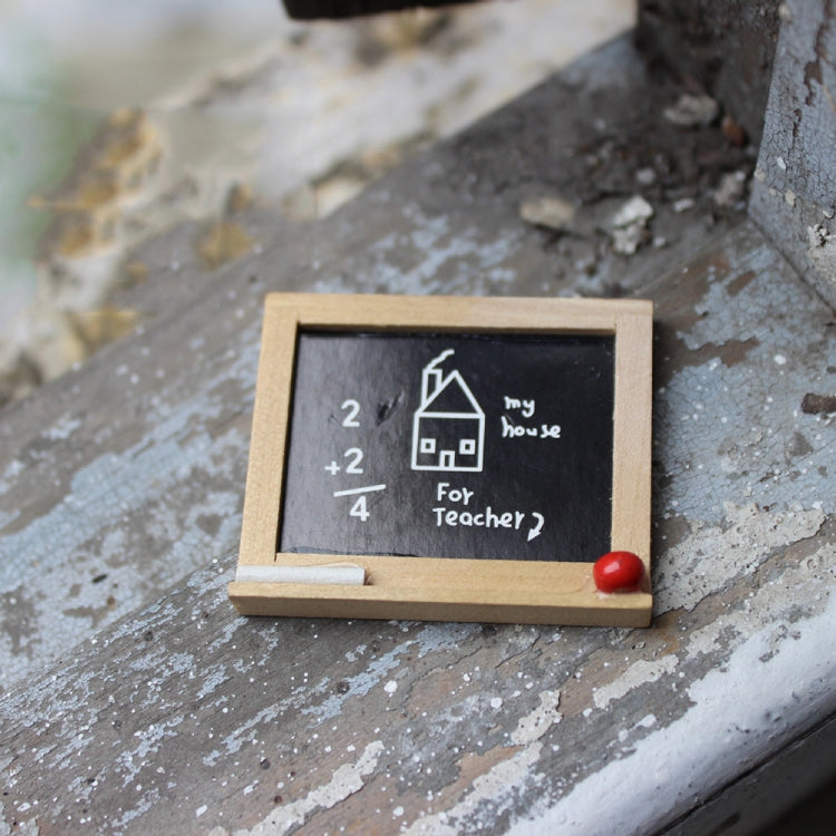 Casa de muñecas accesorios en miniatura pizarra de madera modelo de juguete, Wooden Blackboard
