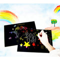 20 piezas DIY hecho a mano creativo pintar y rayar papel artístico juguetes educativos para niños, 20 PCS Scratch Painting Art Paper