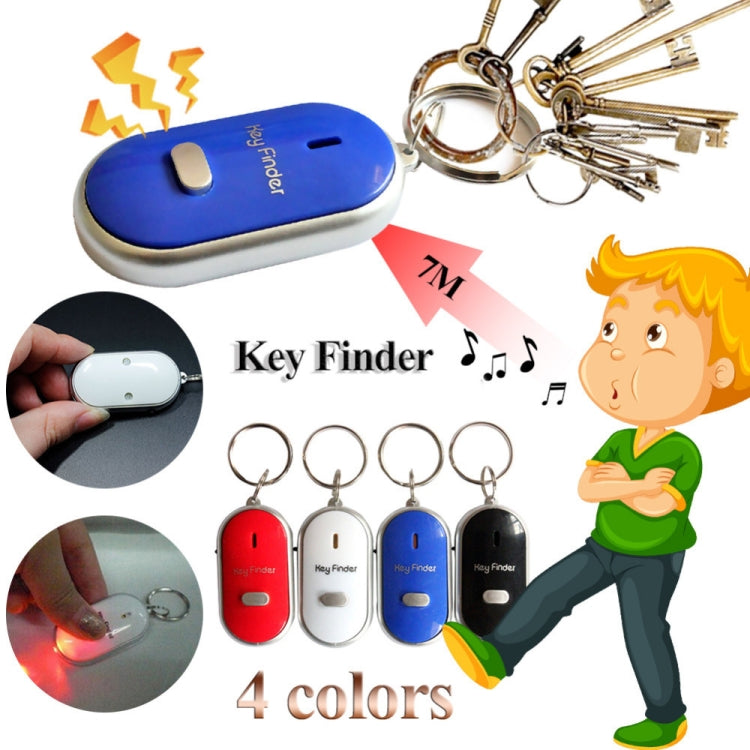 Mini buscador de llaves con silbato LED, pitido intermitente, localizador remoto de llaves perdidas, llavero para niños