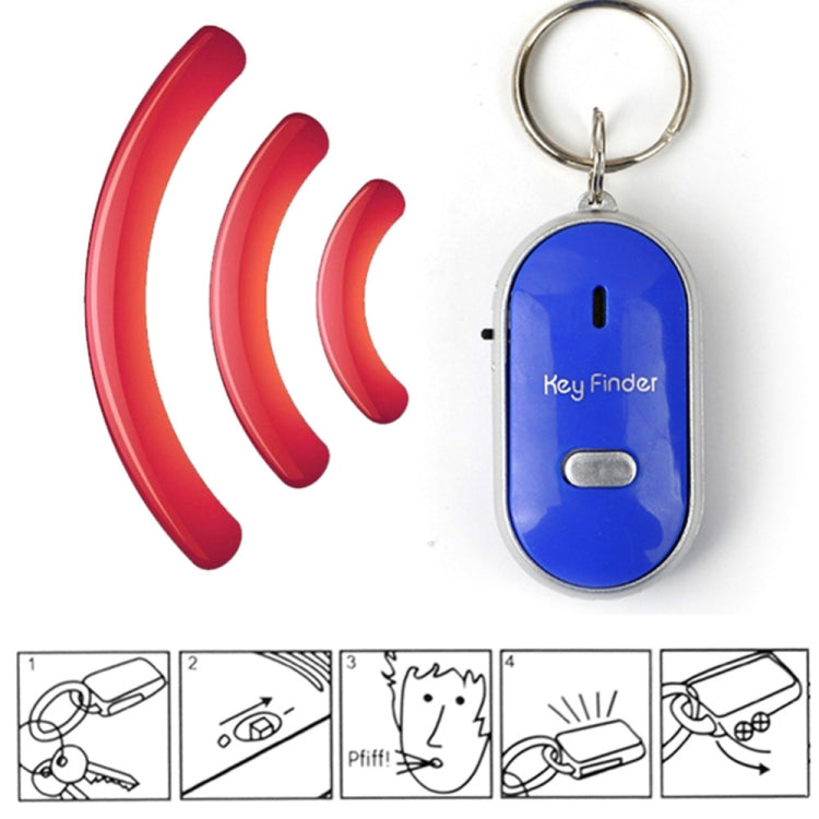 Mini buscador de llaves con silbato LED, pitido intermitente, localizador remoto de llaves perdidas, llavero para niños