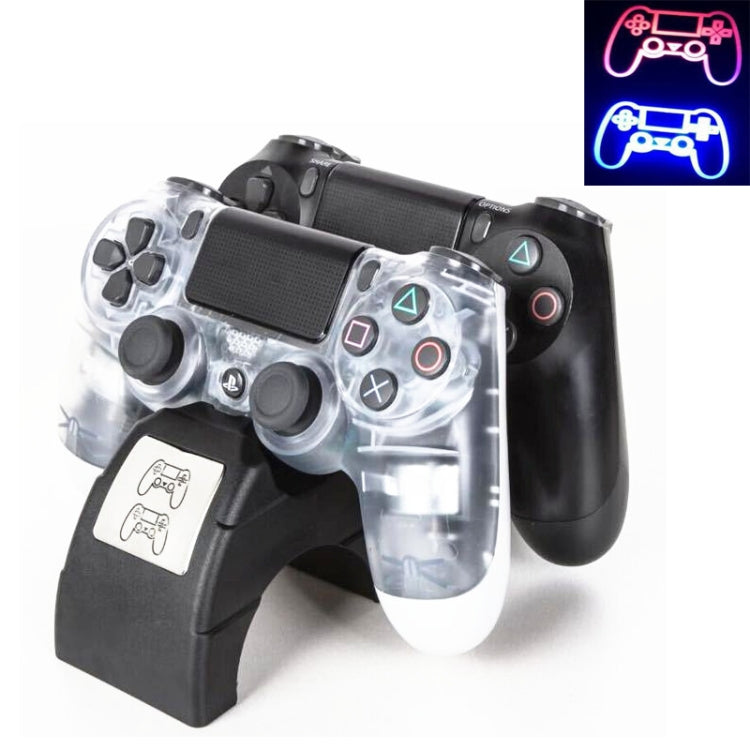 Para Playstation 4 /PS4 pro /PS4 controlador inalámbrico delgado cargador con indicador LED doble mango soporte de estación de carga USB doble, For PS4 pro /PS4 Slim