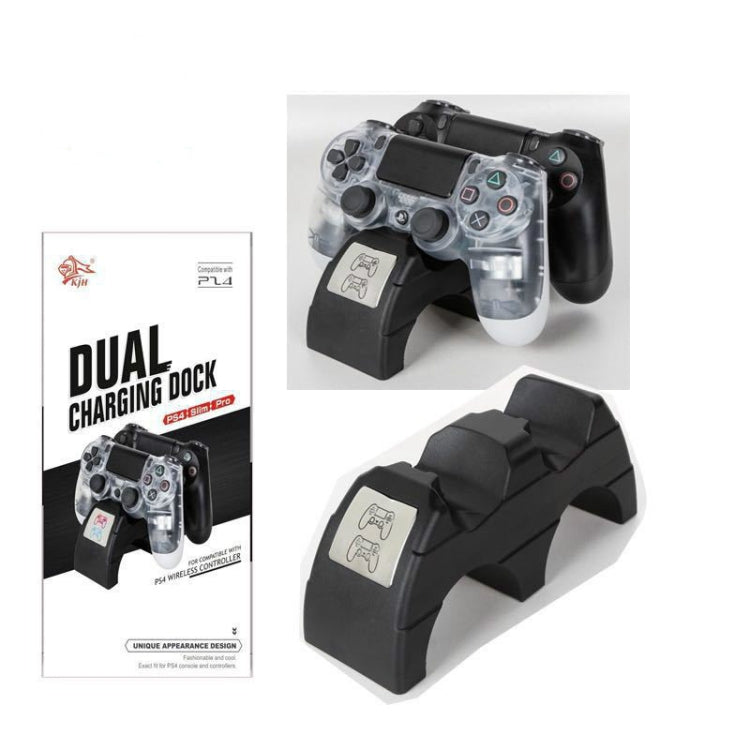 Para Playstation 4 /PS4 pro /PS4 controlador inalámbrico delgado cargador con indicador LED doble mango soporte de estación de carga USB doble, For PS4 pro /PS4 Slim