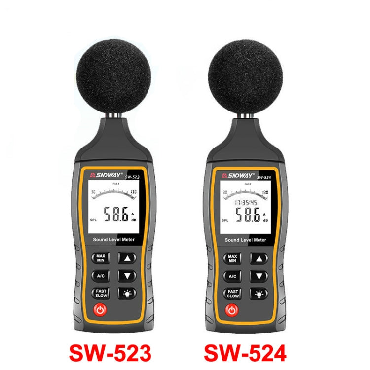 Medidor de decibelios de ruido de alta precisión portátil SNDWAY, SW523, SW524(Storage+USB Communication)