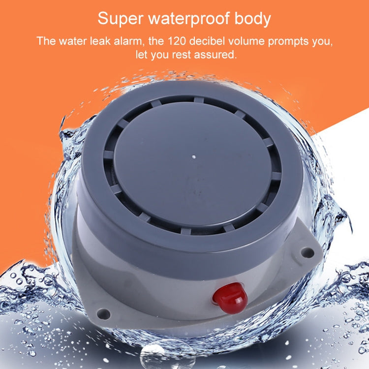 Detector impermeable de fugas y desbordamiento de agua con alarma rápida de sonido y luz
