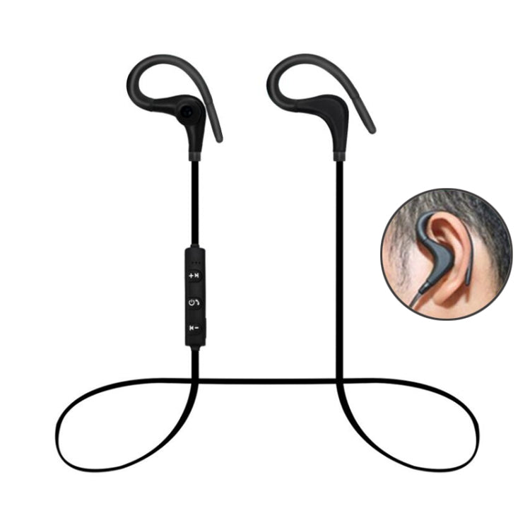 AiWei BT-01 Auricular inalámbrico Bluetooth con gancho para micrófono Auricular deportivo