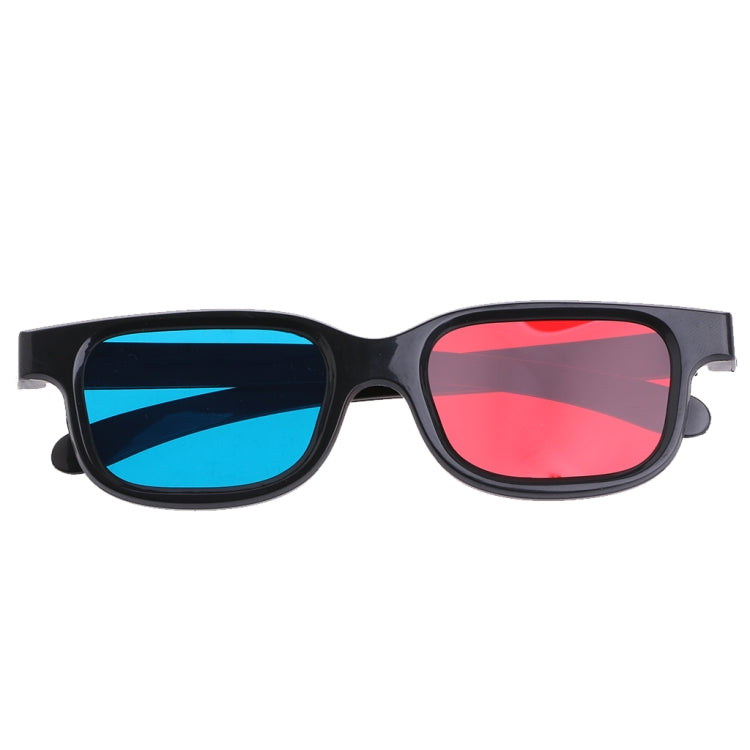 10 Uds. Gafas 3D montura negra Universal gafas 3D anaglifo rojo azul cian 0,2mm para películas DVD juegos