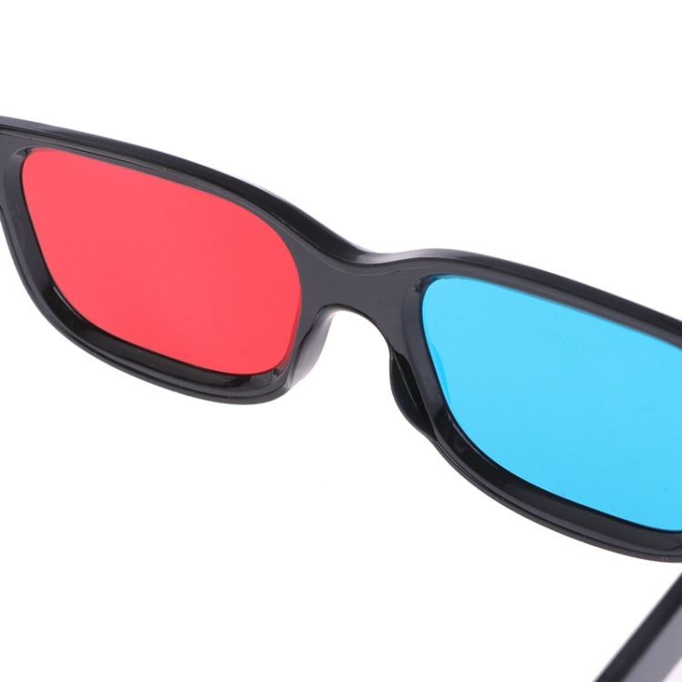 10 Uds. Gafas 3D montura negra Universal gafas 3D anaglifo rojo azul cian 0,2mm para películas DVD juegos