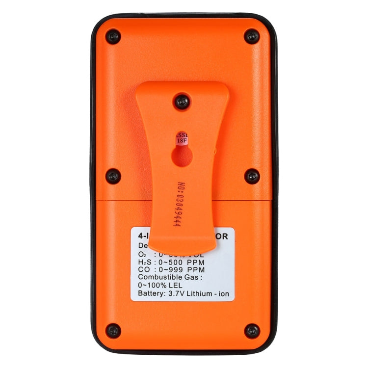 ST8900 4 en 1 Detector de monóxido de carbono de gas tóxico CO Sulfuro de hidrógeno H2S Oxígeno Prueba de gas combustible Monitor de pantalla LCD, alarma de vibración de luz de sonido