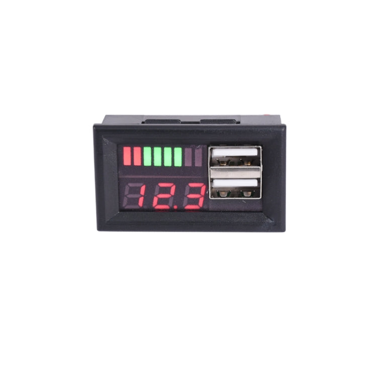 DL-USB-02 Coche 12V Voltaje de la batería Pantalla de potencia Medidor Cabezal Salida USB dual integrada Conversión de voltaje 5V2A, DL-USB-02 12V