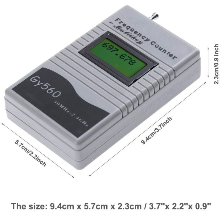 GY560 Medidor de frecuencia portátil Walkie-talkie Herramienta de medición de frecuencia