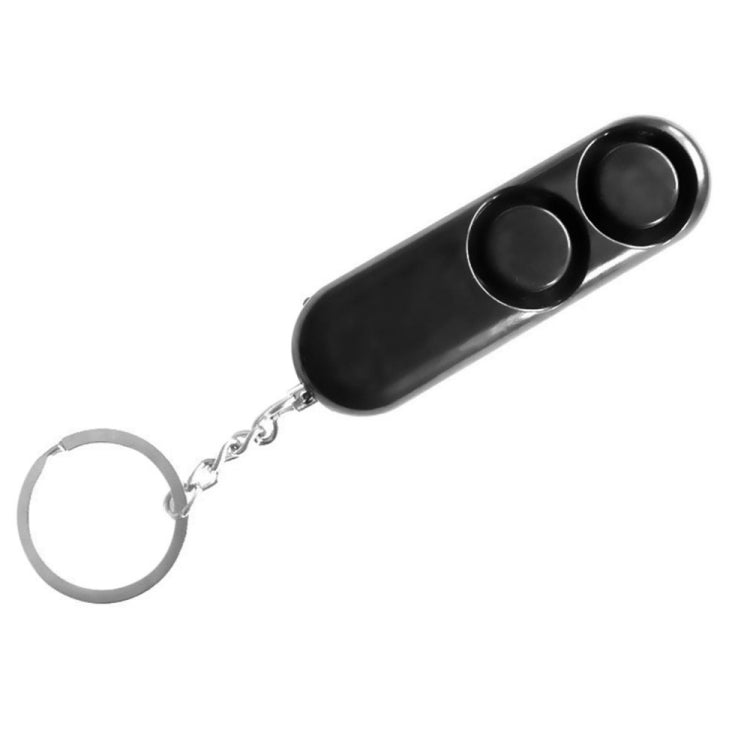 2 PCS 120dB Dispositivo anti-violación de autodefensa Altavoces duales Alarma fuerte Seguridad Llavero de seguridad personal, entrega de color aleatorio