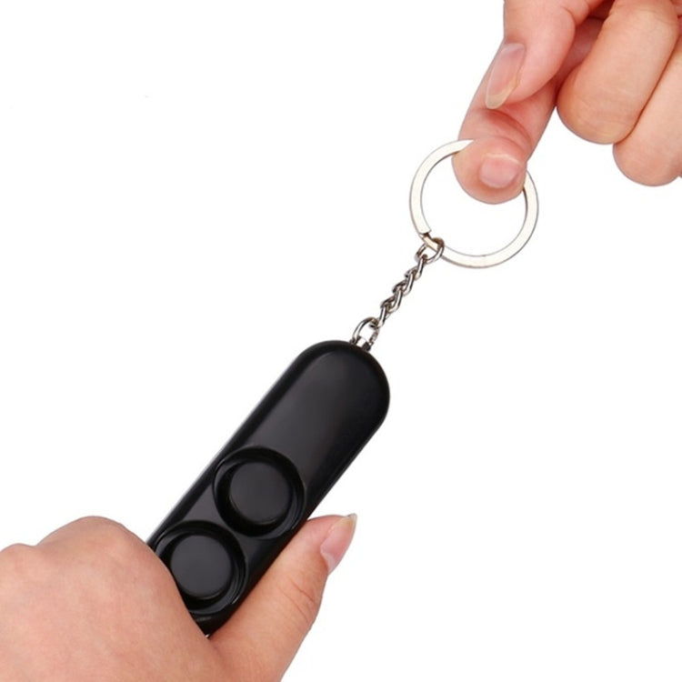 2 PCS 120dB Dispositivo anti-violación de autodefensa Altavoces duales Alarma fuerte Seguridad Llavero de seguridad personal, entrega de color aleatorio