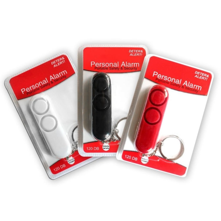 2 PCS 120dB Dispositivo anti-violación de autodefensa Altavoces duales Alarma fuerte Seguridad Llavero de seguridad personal, entrega de color aleatorio