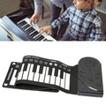 Piano enrollado a mano portátil de 49 teclas con bocina para niños principiantes para practicar el piano electrónico, 49-Key Hand-Rolled Piano