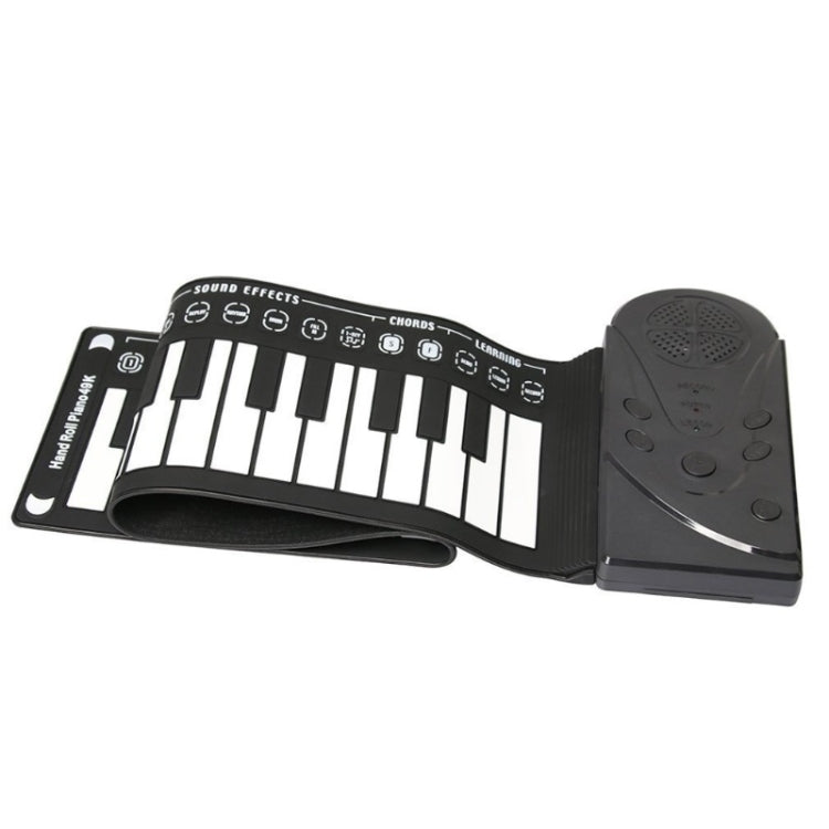 Piano enrollado a mano portátil de 49 teclas con bocina para niños principiantes para practicar el piano electrónico, 49-Key Hand-Rolled Piano
