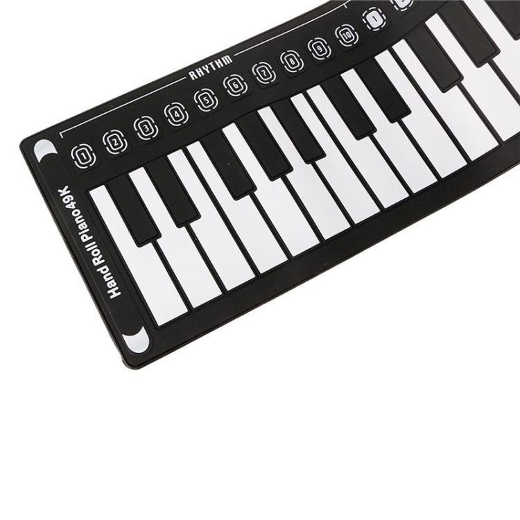 Piano enrollado a mano portátil de 49 teclas con bocina para niños principiantes para practicar el piano electrónico, 49-Key Hand-Rolled Piano