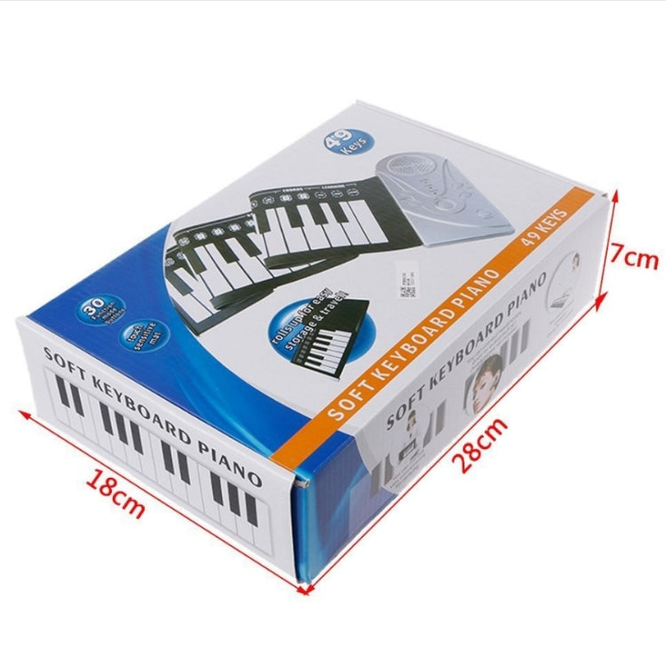Piano enrollado a mano portátil de 49 teclas con bocina para niños principiantes para practicar el piano electrónico, 49-Key Hand-Rolled Piano