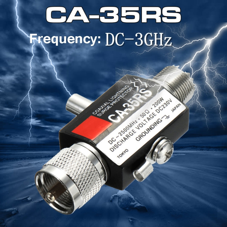 CA-35RS PL259 SO239 Walkie Talkie Radio Repetidor Coaxial Lightning Antena Protector contra sobretensiones, CA-35RS