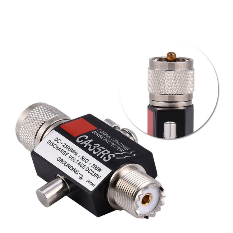 CA-35RS PL259 SO239 Walkie Talkie Radio Repetidor Coaxial Lightning Antena Protector contra sobretensiones, CA-35RS