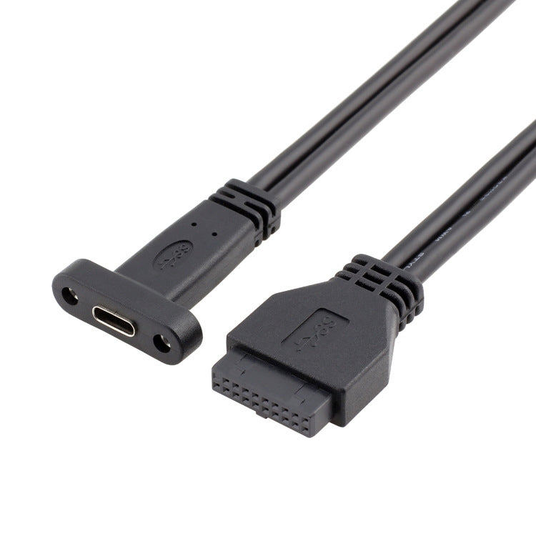 50CM USB3.0 20P a USB tipo-c chasis madre PCI Bit cable deflector