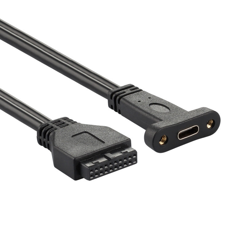 50CM USB3.0 20P a USB tipo-c chasis madre PCI Bit cable deflector