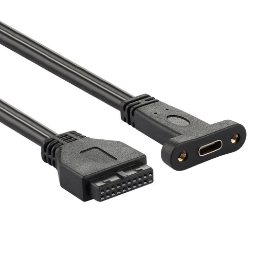 50CM USB3.0 20P a USB tipo-c chasis madre PCI Bit cable deflector