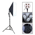 Kit de Softbox para estudio fotográfico (portalámparas de cuatro enchufes + Softbox de iluminación de Flash de 50 X 70 CM + soporte de luz de 2m)