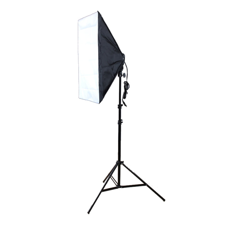 Kit de Softbox para estudio fotográfico (portalámparas de cuatro enchufes + Softbox de iluminación de Flash de 50 X 70 CM + soporte de luz de 2m)