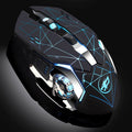 Ratón inalámbrico recargable WARWOLF Q8, ratón brillante para juegos