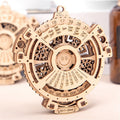 Niños engranaje mecánico de madera calendario perpetuo rompecabezas 3D modelo DIY juguetes ensamblados, Wooden DIY Assembled Toys