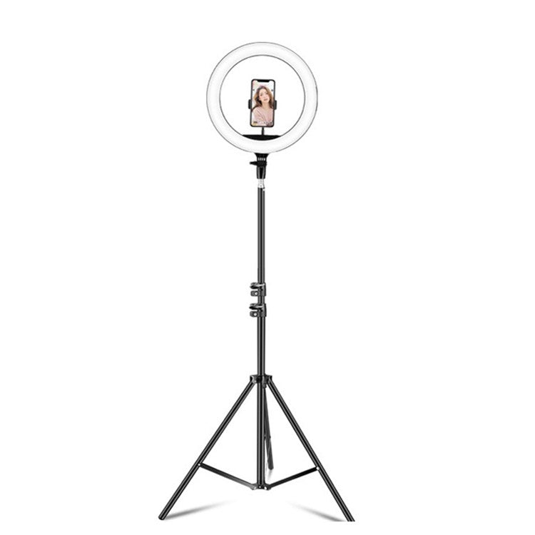 Conjunto de transmisión en vivo de luz de relleno de anillo LED de temperatura de color regulable, 14 inch+Phone Clip With 2.1m Tripod Mount, CN Plug, 14 inch+3 Phone Clips With 2.1m Tripod Mount, CN Plug                                                ...