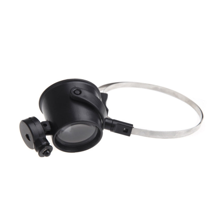 Lupa de reparación de reloj con banda para la cabeza con lupa ocular manos libres iluminada por LED 15X