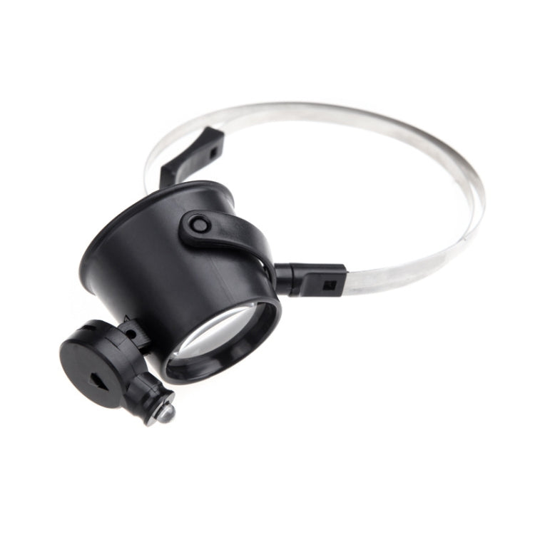 Lupa de reparación de reloj con banda para la cabeza con lupa ocular manos libres iluminada por LED 15X
