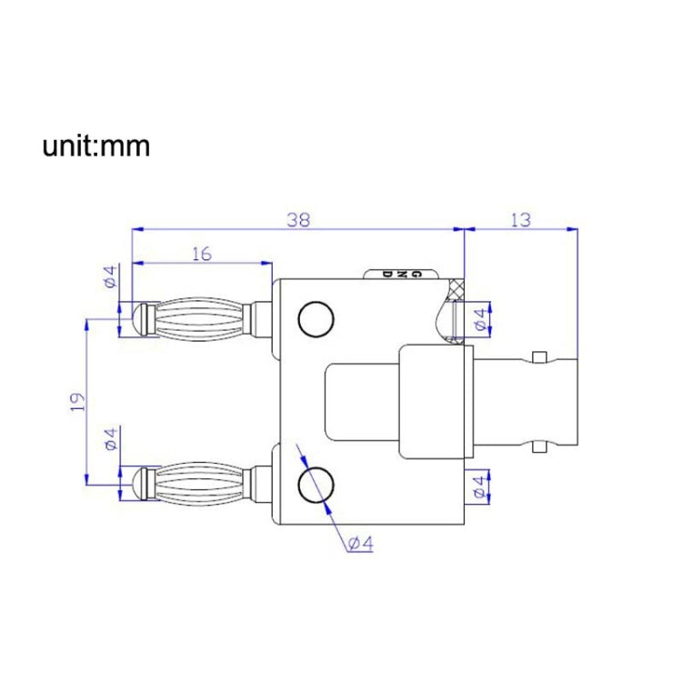 5 uds BNC hembra a adaptador de enchufe tipo Banana doble conector macho de unión, BNC Female To Dual Banana Male