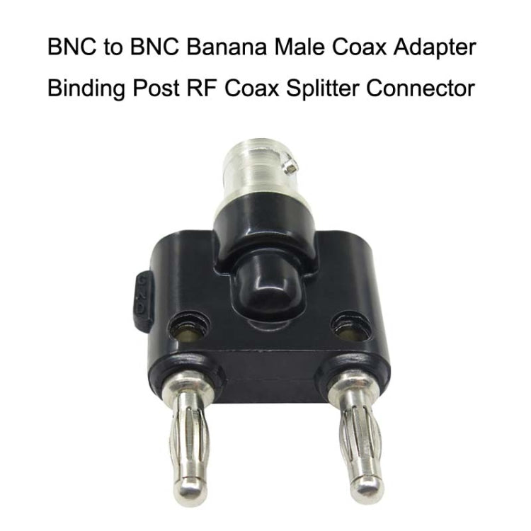 5 uds BNC hembra a adaptador de enchufe tipo Banana doble conector macho de unión, BNC Female To Dual Banana Male