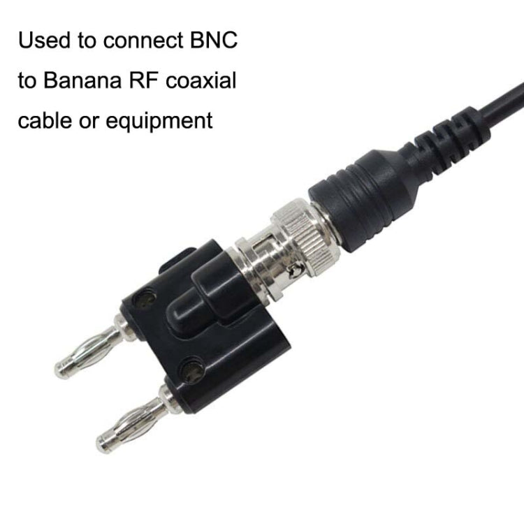 5 uds BNC hembra a adaptador de enchufe tipo Banana doble conector macho de unión, BNC Female To Dual Banana Male