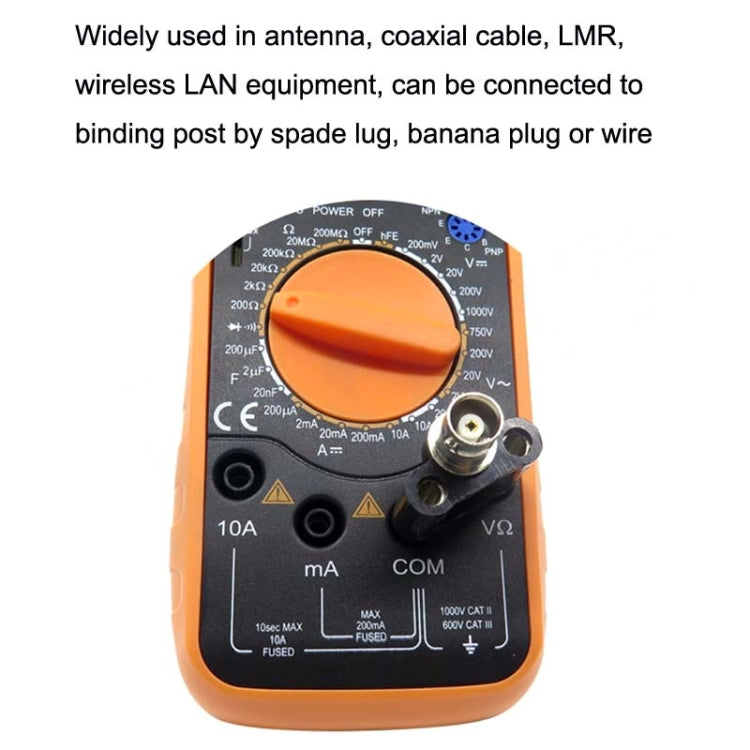 5 uds BNC hembra a adaptador de enchufe tipo Banana doble conector macho de unión, BNC Female To Dual Banana Male